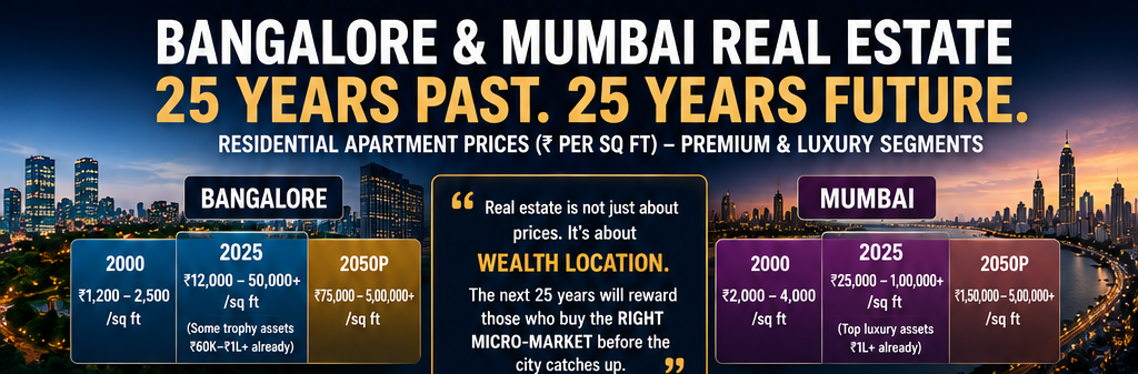 #Bengaluru vs Mumbai Real Estate: The Last 25 Years and the Next 25 Years